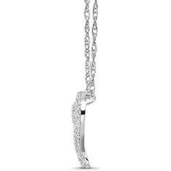 Sterling Silver Diamond Heart Pendant Necklace (1/4 cttw, I-J Color, I2-I3 Clarity), 18''