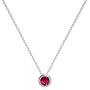 925 Sterling Silver Solitaire Cubic Zirconia Necklace for Women Teen Girls