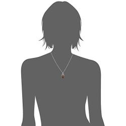Sterling Silver Amber Celtic Design Pendant Necklace , 18''
