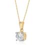 La Joya 1/4-1 Carat Total Weight (cttw) Certified Lab Grown Diamond Pendant Necklace - Solid 14k White Or Yellow Gold 4 Prong Setting With Adjustable Chain - GH Color And VS/SI Clarity Up Diamonds