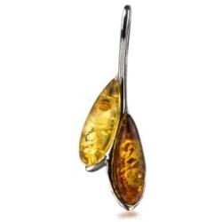 Sterling Silver Amber Dreams Necklace Earrings Set 18 Inches