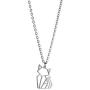 La Menagerie Cat Silver Origami Jewelry - Silver Geometric Chain Necklace – 925 Sterling Plated Silver Necklace for Women & Girls – Stylish Cat Pendant Necklace