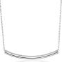 Balance Tube Bar Necklace - 925 Sterling Silver Bar Pendant Necklace Simple Charm Christmas Day Jewelry Birthday Gift for Girls and Women