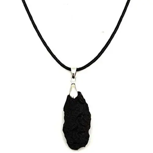 Wydmire 100% Natural Black Tektite Stone Necklace Amulet Pendant Obsidian Healing Faith Gift Stone for Boyfriend Girlfriend Wydmire 100% Natural Black Tektite Stone Necklace Amulet Pendant Obsidian Healing Faith Gift Stone for Boyfriend Girlfriend