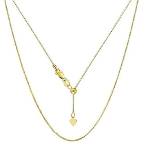 Verona Jewelers Sterling Silver 1.5MM Adjustable Snake Chain Necklace, Bolo Necklace, 24 Inch Adjustable Chain, Men Women Girls Boys