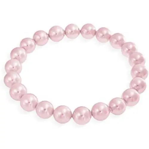 Classic Simple Ball Bead Round Stackable Single Strand Stretch Simulated Pearl Bracelet For Women 10MM Pastel Colors Classic Simple Ball Bead Round Stackable Single Strand Stretch Simulated Pearl Bracelet For Women 10MM Pastel Colors