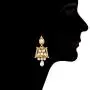 I Jewels 18k Gold Plated Indian Wedding Bollywood Designer Stylish Stone Choker Necklace Set Jewelry for Women (K7059W)