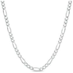 925 Sterling Silver 3.5MM - 8MM Figaro Link Chain Necklace - Silver Figaro Link Necklace for Men, Sterling Silver Necklace 18-30, Made in Italy, Men and Women, Genuine, Authentic