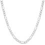 925 Sterling Silver 3.5MM - 8MM Figaro Link Chain Necklace - Silver Figaro Link Necklace for Men, Sterling Silver Necklace 18-30, Made in Italy, Men and Women, Genuine, Authentic