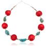 $80Tag Certified Silver Navajo Natural Turquoise Coral Native Bracelet 390772923074 Made by Loma Siiva
