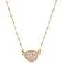 Humble Chic Simulated Druzy Delicate Necklace for Women - Gold-Tone Dainty Chain-Link Simple Pendant Choker - Minimalist Created Geode Stone Charm Humble Chic Simulated Druzy Delicate Necklace for Women - Gold-Tone Dainty Chain-Link Simple Pendant Choker - Minimalist Created Geode Stone Charm