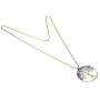 AeraVida Purple Fluorite Green Quartz Stone Eternal Tree of Life Brass Necklace