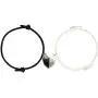 OBSUN Magnetic Heart Couples Bracelets Moon and Sun Relationship Matching Friendship Rope Bracelet Bracelets for Couple Bestfriend