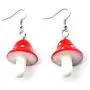 ZRosse 5 Pairs Cute Sweet Fresh Handmade Plastic Simulation Mushroom Dangle Drop Earrings Multicolor Creative Fashion Jewelry for Women and Girl