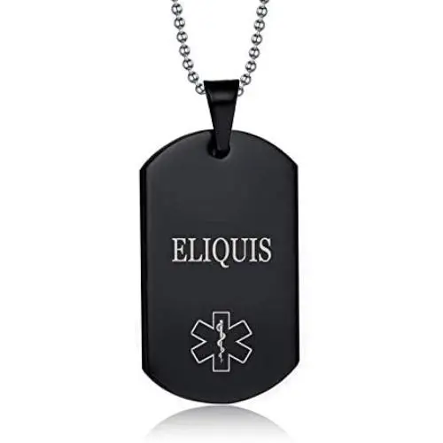 MPRAINBOW Mens Stainless Steel Customization Medical Alert Dog Tag Pendant Necklace Black,Free Engraved MPRAINBOW Mens Stainless Steel Customization Medical Alert Dog Tag Pendant Necklace Black,Free Engraved