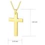 LAOYOU Crucifix Cross Necklace for Mens Stainless Steel Pendant Antique Silver Cross Necklace for Women