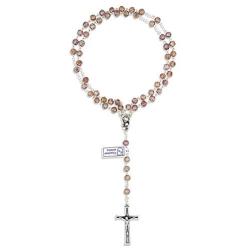 Catholic Birthstone Rosary | Italian Crystal Beads | 12 Colors | Perfect Gift for Anytime of the Year | Christian Jewelry (February - Purple Amethyst)