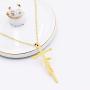 Nanafast 18k Gold Plated Cross Necklace for Girls Faith in Love Dainty Cross Pendant Necklace for Women, Mothers Day Valentines Day