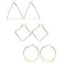 Finrezio Geometric Earrings for Women Girls Simple Round/Square/Triangle Earrings Set 3 Colors Finrezio Geometric Earrings for Women Girls Simple Round/Square/Triangle Earrings Set 3 Colors