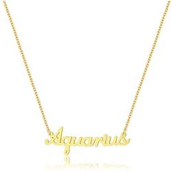Daetlmn Zodiac Sign Necklaces Zodiac Horoscope Necklace Leo Cancer Necklace Zodiac Letter Necklace Constellation Birth Mouth Gift Zodiac Jewelry Gift for Her Gold/Silver