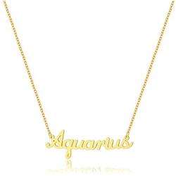 Daetlmn Zodiac Sign Necklaces Zodiac Horoscope Necklace Leo Cancer Necklace Zodiac Letter Necklace Constellation Birth Mouth Gift Zodiac Jewelry Gift for Her Gold/Silver