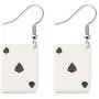 BAUNA Casino Charm Earrings Poker Dangle Hook Earring Ace Spade Gambling Casino Party Gift for Poker Lovers BAUNA Casino Charm Earrings Poker Dangle Hook Earring Ace Spade Gambling Casino Party Gift for Poker Lovers