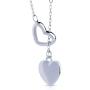 Heart Necklace, Dainty Necklace For Women, Heart Shaped Necklace For Girls, Rhodium Pendant Necklace For Women