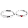 2 Pcs Sun Moon Matching Rings Set Couple Friendship Lover Open Adjustable Rings Minimalist Heart Engagement Wedding Bands Simple Multi-Style Jewelry for Him Her Lover Couples