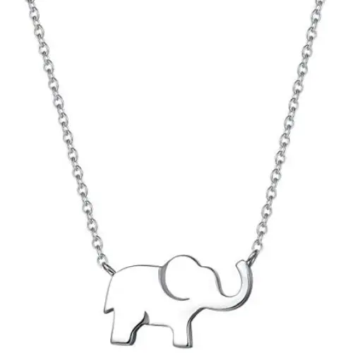 FANCIME White/Yellow/Rose Gold Plated 925 Sterling Silver High Polished Cute Mini Small Lucky Elephant Family Dainty Pendant Necklace For Women Girls, 16'' + 2'' Extender FANCIME White/Yellow/Rose Gold Plated 925 Sterling Silver High Polished Cute Mini Small Lucky Elephant Family Dainty Pendant Necklace For Women Girls, 16'' + 2'' Extender