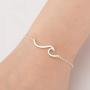 BELUCKIN 3 Colors Minimalist Ocean Wave Bracelet Sea Beach Jewelry Gift for Surfers