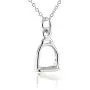FashionJunkie4Life Sterling Silver Saddle Stirrup Charm Necklace, 18'' Chain FashionJunkie4Life Sterling Silver Saddle Stirrup Charm Necklace, 18'' Chain
