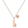 MEMGIFT Cat Necklace Jewelry Personalized Dainty Cute Delicate Birthday Gifts for Cat Lovers Teen Girls Women Rose Gold Handmade Initial Letter