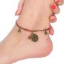 Speyst Twelve Constellations Hand-Woven Ethnic Wind Chimes Ceramic Anklet