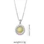 PIRATESHIP Sunflower Necklace for Girls Women 925 Sterling Silver Fashion Jewelry Pendant Birthday Gifts for Her Luxury Gift Package Extenders15+2''