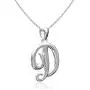 Sea of Ice Sterling Silver Initial Alphabet Letters Pendant Necklace from A-Z, 18 inch Sea of Ice Sterling Silver Initial Alphabet Letters Pendant Necklace from A-Z, 18 inch