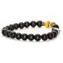 Mgutillart 8MM Natural Stone Matte Agate Beads Bracelet Hematite Cross Bracelet