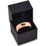 Elk Moose Walking Ring - Tungsten Band 8mm - Men - Women - 18k Rose Gold Step Bevel Edge - Yellow - Grey - Blue - Black - Brushed - Polished - Wedding - Gift Dome Flat