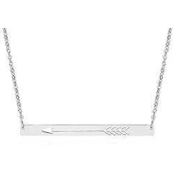 Lazycat Charm Friendship Arrow Necklace Cool Long Bar Necklace Jewelry