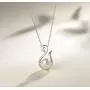FANCIME Pearl Necklace 9-10mm Genuine Freshwater Pearl in Sterling Silver Birthstone Necklace for Women Heart Necklace June Birthstone Fine Jewelry for Women