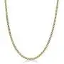 Mens Stainless Steel Gold Ion Plated Thin Foxtail Gift Set Necklace - 4 MM, 22 Inches with Lobster Closure
