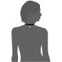 Cute Womens Necklace Choker Black Velvet Vintage Collar Necklace with Pink Opal Water-Drop for Girls Kids Teen