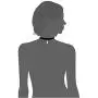 Cute Womens Necklace Choker Black Velvet Vintage Collar Necklace with Pink Opal Water-Drop for Girls Kids Teen