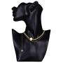 Jertom 14K Gold Plated Double Layered Pendants Necklace, Fashion Jewelry for Women Girls