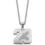 AILIN Custom Lucky Number Necklace Stainless Steel Silver/18K Gold Plated/Rose Gold Color Personalized Name Pendant Sport Ice Hockey Football Baseball Basketball Jewelry Gifts for Women Men Athletes