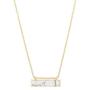 BYAVERS Adjustable Turquoise Howlite Bar 18K Gold Chain Bohemian Necklace for Women Horizontal Bar Delicate Gemstone Pendant Minimalist Boho Jewelry
