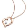 Agvana 18K 14K Solid Rose Gold White Gold Diamond Dolphin Heart Dainty Pendant Necklace Fine Jewelry Anniversary Birthday Gifts for Women Teen Girls Mom Grandma Daughter Her with Jewelry Box, 16''+2''