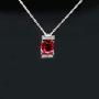 Uloveido Purple Cubic Zirconia Jewelry Set Crystal Pendant Necklace Ring Earrings T094