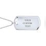 Personalized Mens Large Army Dog Tag Pendant Necklace For Men Engravable 925 Sterling Silver Bead Ball Chain 24 Inch