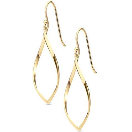 Highstreet fine .925 sterling silver Marquise drop earrings for women | unique and trendy design| Light and easy to wear| Hypoallergenic