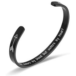 Inspirational Cuff Bracelet Gifts for Women Men Hidden Message Mantra Personalized Birthday Bangle Jewelry